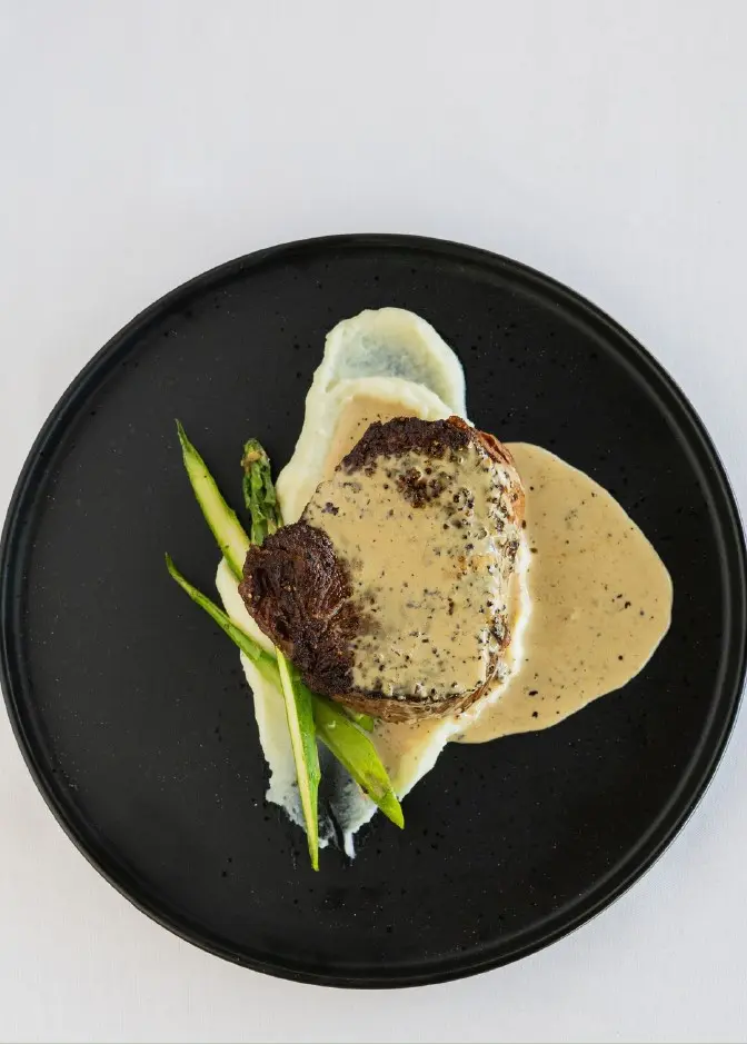 A plate of food on top of a table.